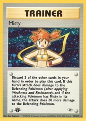 (HOLO SWIRL) Misty - 18/132 - Holo Rare - 1st Edition